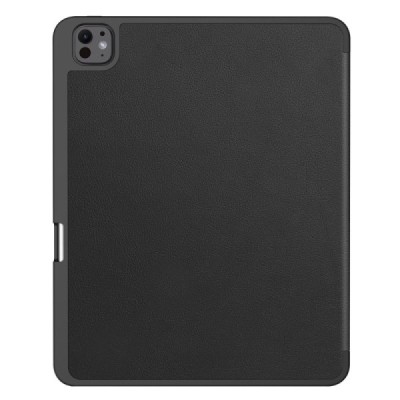 Apple iPad Pro 13 (2025) / 13 (2024) atvēramais melns maciņš - maks ar vietu, kur ielikt stylus | Vacins.lv