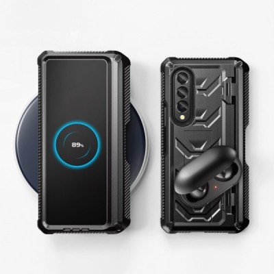 Samsung Galaxy Z Fold3 5G (F926B) „Rugged“ Charcoal Fibre melns apvalks | vacins.lv