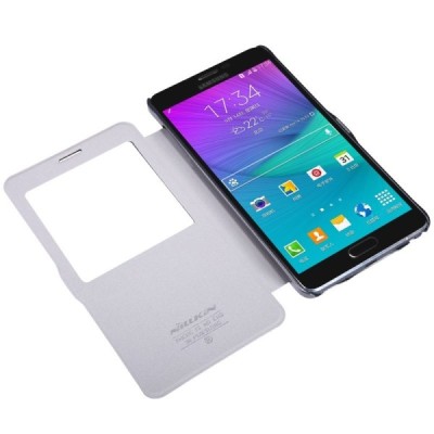 Samsung Galaxy Note 4 N910 Nillkin Fresh atvēramais melns futrālis / Vacins.lv