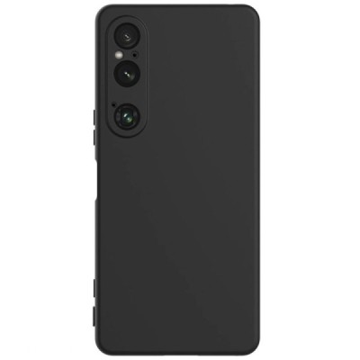 Sony Xperia 1 VI Shell cieta silikona (TPU) apvalks - melns | vacins.lv