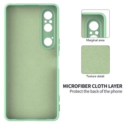 Sony Xperia 1 VI Shell cieta silikona (TPU) apvalks - zaļš | vacins.lv