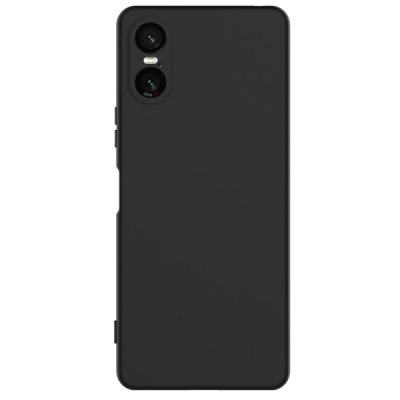 Sony Xperia 10 VI Shell cieta silikona (TPU) apvalks - melns | vacins.lv