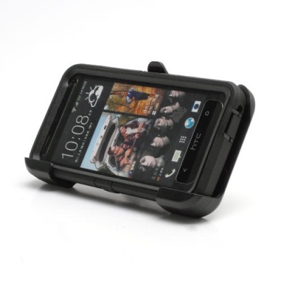 „OtterBox“ Defender HTC One M7 juodas dėklas (Dėkliukas) / Priedai.lt