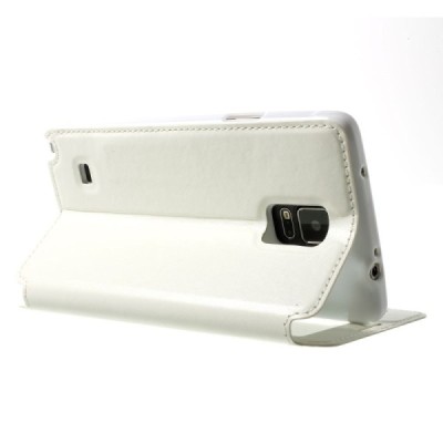 Roar Noble atverčiamas Samsung Galaxy Note 4 (N910) baltas odinis dėklas / Priedai.lt