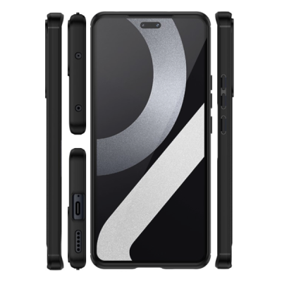 Xiaomi Lite 13 "Carbon" cieta silikona (TPU) melns apvalks | Vacins.lv