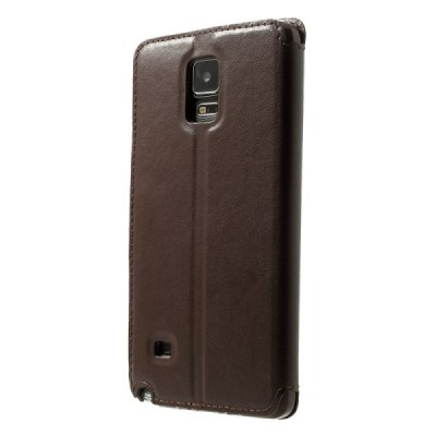 Roar Noble atverčiamas Samsung Galaxy Note 4 (N910) rudas odinis dėklas / Priedai.lt