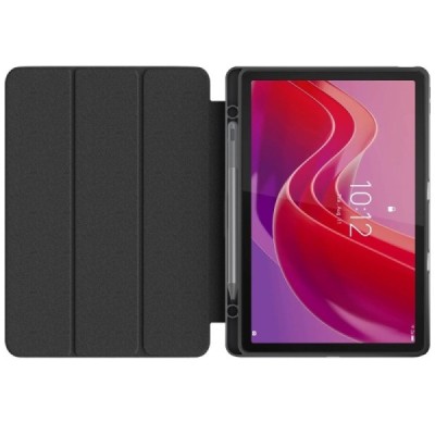 Lenovo Tab M11 (Xiaoxin Pad 11 2024) „Deluxe“ atvēramais melns maciņš | Vacins.lv