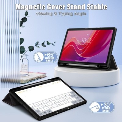 Lenovo Tab M11 (Xiaoxin Pad 11 2024) „Deluxe“ atvēramais melns maciņš | Vacins.lv