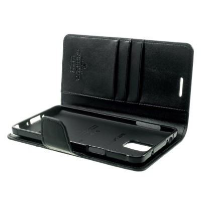 Mercury Sonata atverčiamas Samsung Galaxy Note 4 (N910) juodas odinis dėklas - piniginė / Priedai.lt