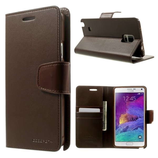 „Mercury“ Sonata atvērams futrālis - tumši brūns (Galaxy Note 4)