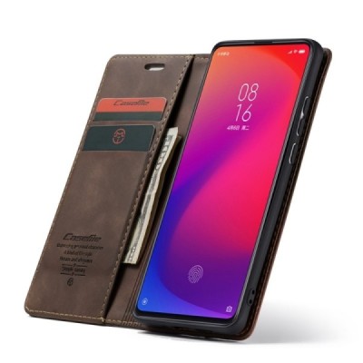 Xiaomi Mi 9T (Mi 9T Pro) CaseMe Retro solīds atvēramais ādas brūns maciņš - maks | Vacins.lv