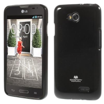 LG L70 D320 juodas Mercury kieto silikono (TPU) dėklas / Priedai.lt