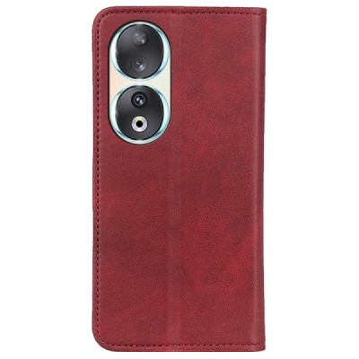 Huawei Honor 90 „Split“ raudonas odinis atverčiamas dėklas - knygutė | Priedai.lt