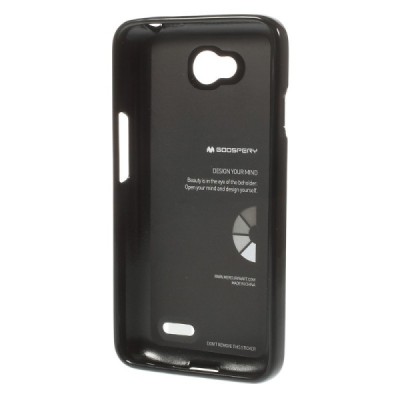 LG L70 D320 Mercury melns cieta silikona (TPU) futrālis / Vacins.lv