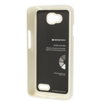 LG L70 D320 baltas Mercury kieto silikono (TPU) dėklas / Priedai.lt