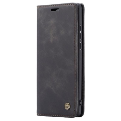 Huawei P40 Pro CaseMe Retro solidus atverčiamas juodas odinis dėklas - knygutė | Priedai.lt