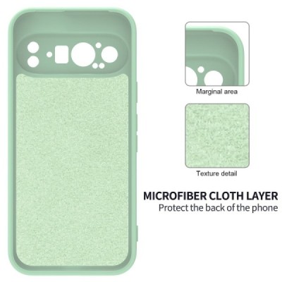 Google Pixel 9 Pro XL Shell cieta silikona (TPU) apvalks - zaļš | vacins.lv