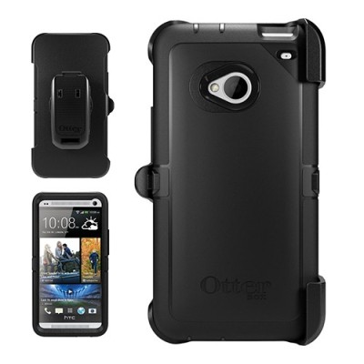 „OtterBox“ Defender HTC One M7 juodas dėklas (Dėkliukas) / Priedai.lt