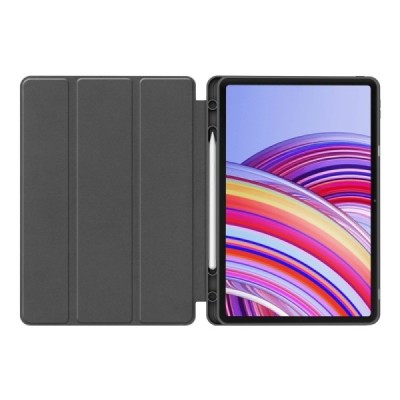 Xiaomi Redmi Pad Pro (Poco Pad) atvēramais melns maciņš - maks ar vietu, kur ielikt stylus | Vacins.lv