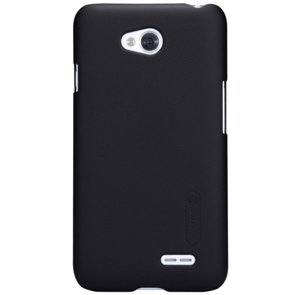 „Nillkin“ Frosted Shield futrālis - melns + ekrāna aizsargplēve (L70)