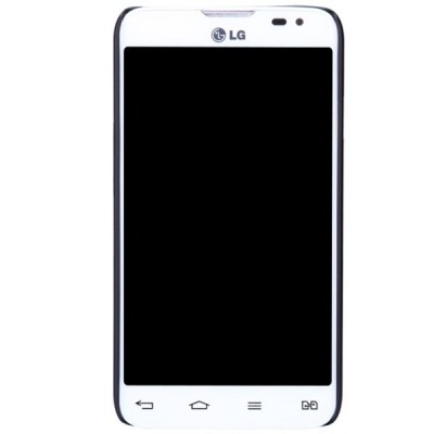 LG L70 D320 Nillkin Frosted Shield melns plastmasas futrālis + ekrāna aizsargplēve / Vacins.lv