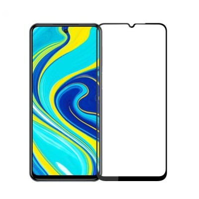 Xiaomi Redmi Note 9 „Pinwuyo“ 9H Tempered Glass sustiprintos apsaugos juodas pilnai dengiantis apsauginis ekrano stiklas 2.5D |