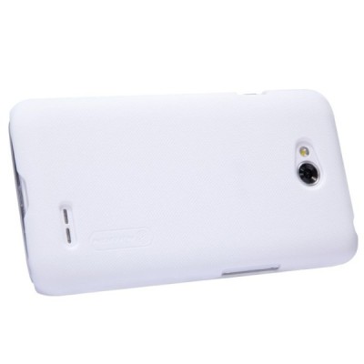 Nillkin Frosted Shield LG L70 D320 baltas plastikinis dėklas + apsauginė ekrano plėvelė / Priedai.lt