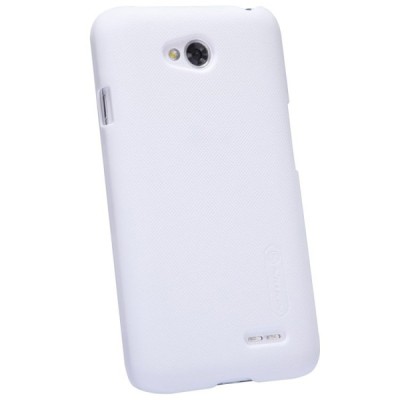 Nillkin Frosted Shield LG L70 D320 baltas plastikinis dėklas + apsauginė ekrano plėvelė / Priedai.lt