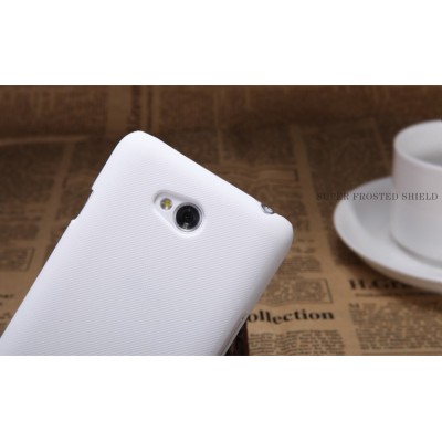 Nillkin Frosted Shield LG L70 D320 baltas plastikinis dėklas + apsauginė ekrano plėvelė / Priedai.lt