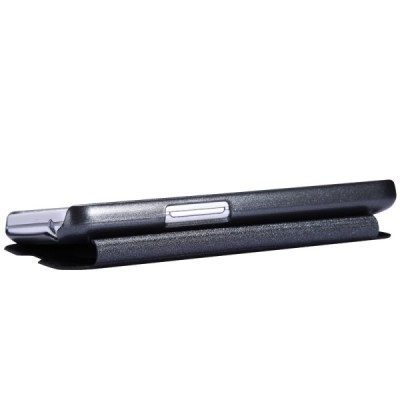 LG L70 D320 juodas odinis atverčiamas Nillkin Sparkle dėklas / Priedai.lt