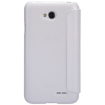 LG L70 D320 Nillkin Sparkle atvēramais balts futrālis / Vacins.lv