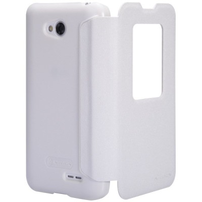 LG L70 D320 Nillkin Sparkle atvēramais balts futrālis / Vacins.lv