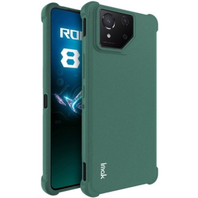 Asus Rog Phone 8 (8 Pro) Imak sustiprintos apsaugos kieto silikono TPU žalias dėklas - nugarėlė | Priedai.lt