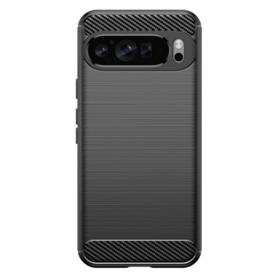 Google Pixel 9 Pro XL "Carbon" cieta silikona (TPU) melns apvalks | Vacins.lv