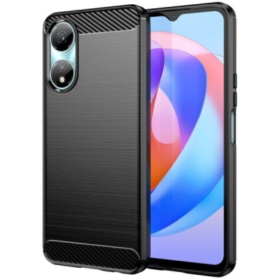 Honor X5 Plus (WOD-LX1) "Carbon" cieta silikona (TPU) melns apvalks | Vacins.lv