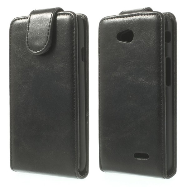 Klasikinis atverčiamas dėklas - juodas (L70)