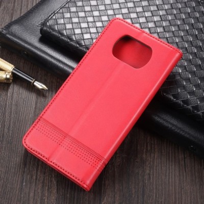 Xiaomi Poco X3 "AZNS" Retro ādas atvēramais sarkans maciņš (maks) | Vacins.lv