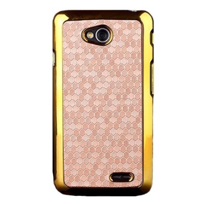 LG L70 D320 elegantiškas šampaninis dėklas su auksiniais apvadais / Priedai.lt