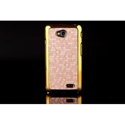 LG L70 D320 elegantiškas šampaninis dėklas su auksiniais apvadais / Priedai.lt