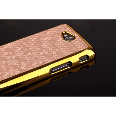 LG L70 D320 elegantiškas šampaninis dėklas su auksiniais apvadais / Priedai.lt