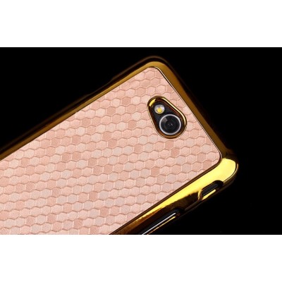 LG L70 D320 elegantiškas šampaninis dėklas su auksiniais apvadais / Priedai.lt