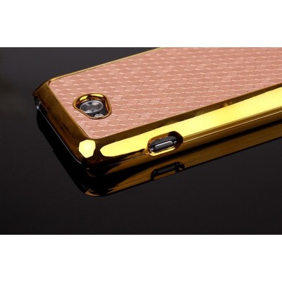 LG L70 D320 elegantiškas šampaninis dėklas su auksiniais apvadais / Priedai.lt