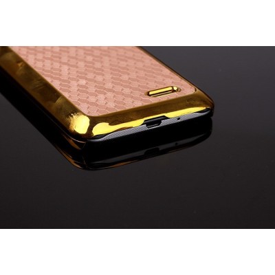 LG L70 D320 elegantiškas šampaninis dėklas su auksiniais apvadais / Priedai.lt