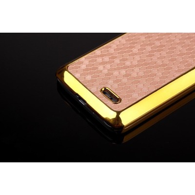 LG L70 D320 elegantiškas šampaninis dėklas su auksiniais apvadais / Priedai.lt