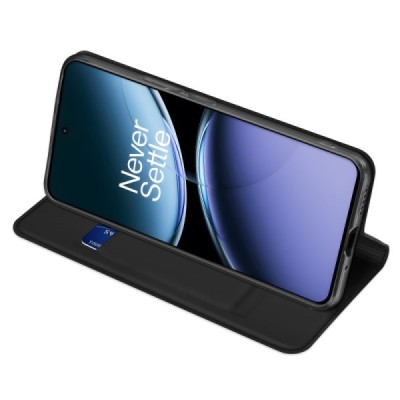 OnePlus Nord 4 "Dux Ducis" Skin sērijas melns ādas atvērams maciņš | Vacins.lv