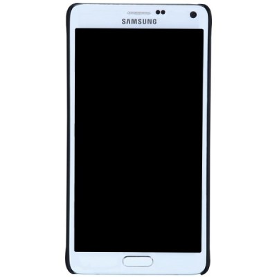Samsung Galaxy Note 4 (N910) Nillkin Frosted Shield melns plastmasas futrālis + ekrāna aizsargplēve / Vacins.lv