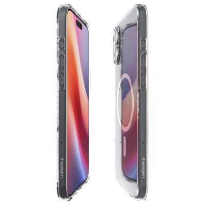 Apple iPhone 16 Plus "Spigen" Liquid Crystal MagFit dzidrs, caurspīdīgs cieta silikona apvalks | vacins.lv