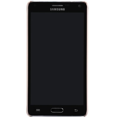 Nillkin Frosted Shield Samsung Galaxy Note 4 (N910) šampaninis plastikinis dėklas + apsauginė ekrano plėvelė / Priedai.lt