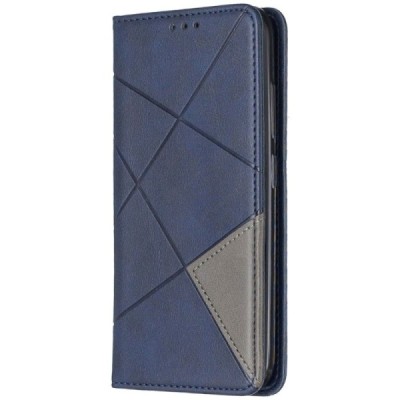 Nokia 2.2 Geometric atvēramais zils maciņš - maks | Vacins.lv