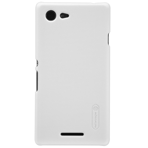 „Nillkin“ Frosted Shield futrālis - balts + ekrāna aizsargplēve (Xperia E3)